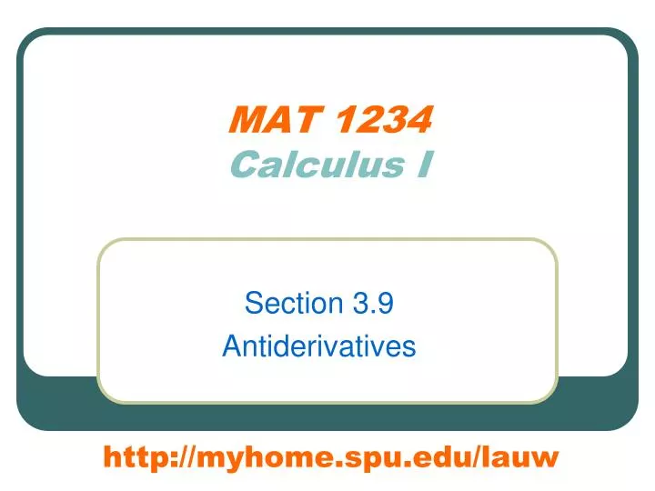 mat 1234 calculus i