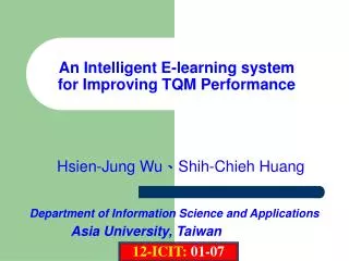 An Intelligent E-learning system for Improving TQM Performance
