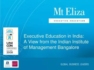 Executive Education in India: A View from the Indian Institute of Management Bangalore