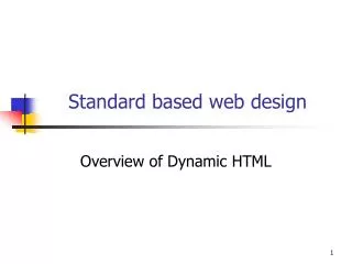 Standard based web design
