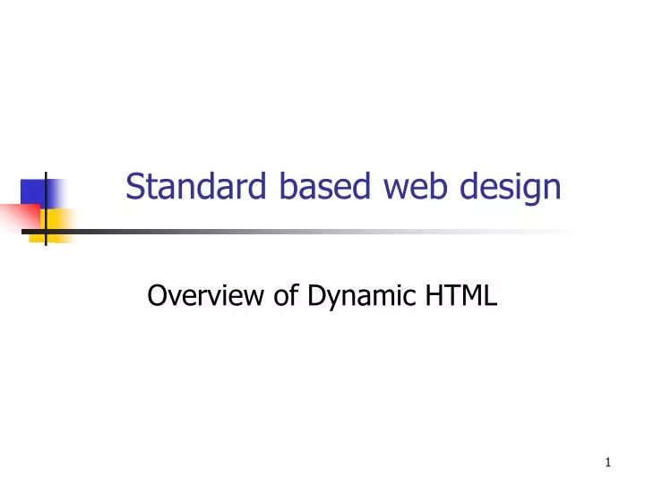 standard based web design
