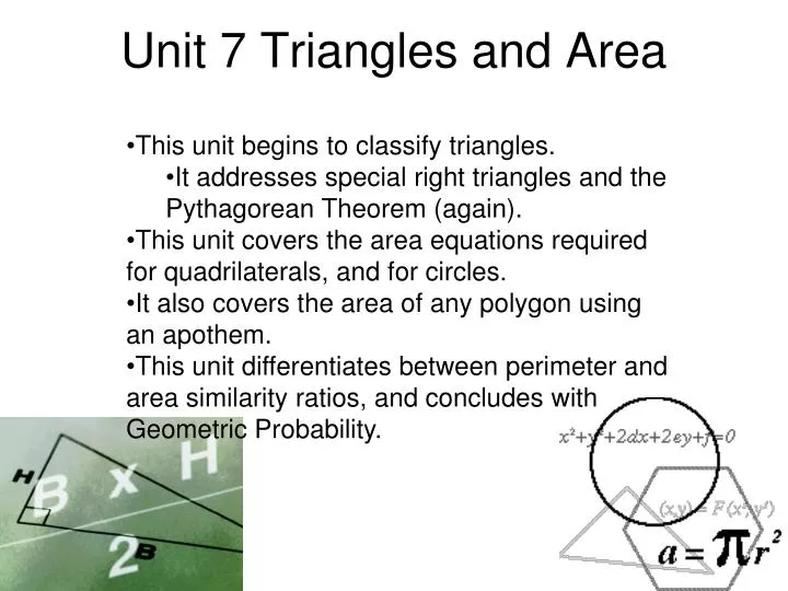 unit 7 triangles and area
