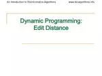 Dynamic Programming: Edit Distance - slide 1