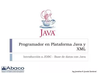 programador en plataforma java y xml