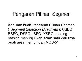 pengarah pilihan segmen