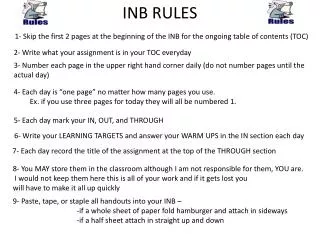 INB RULES