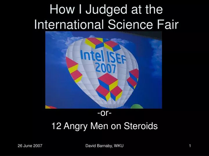 how i judged at the international science fair