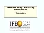 Infant and Young Child Feeding in Emergencies Orientation - slide 1