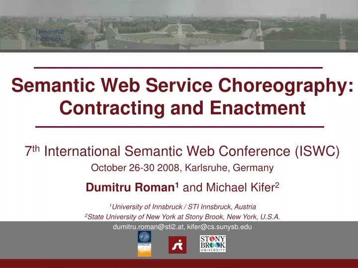 semantic web service choreography contracting and enactment