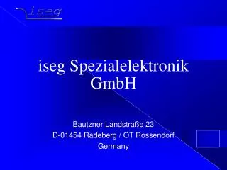 iseg Spezialelektronik GmbH