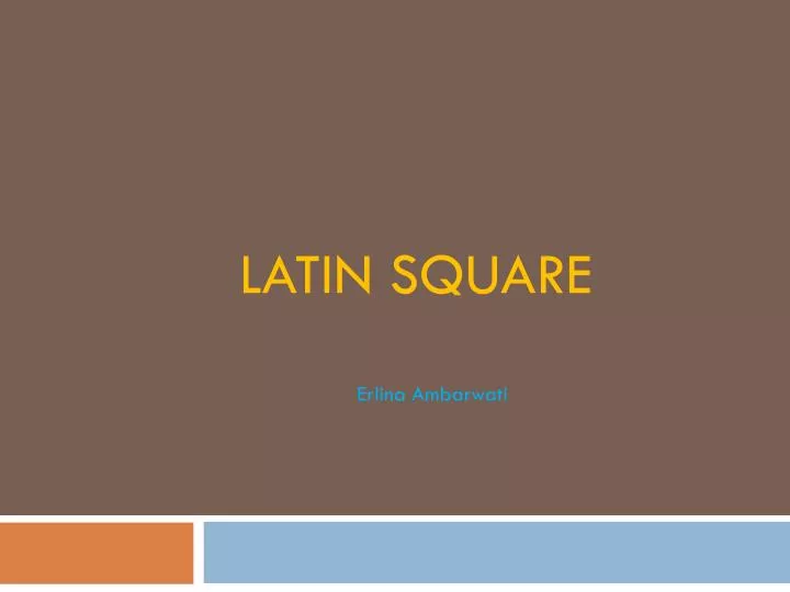 latin square