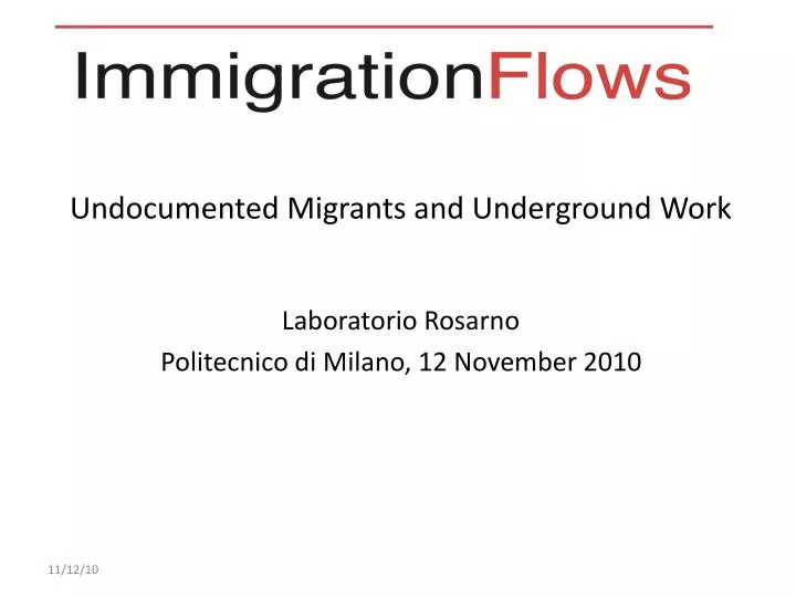 undocumented migrants and underground work