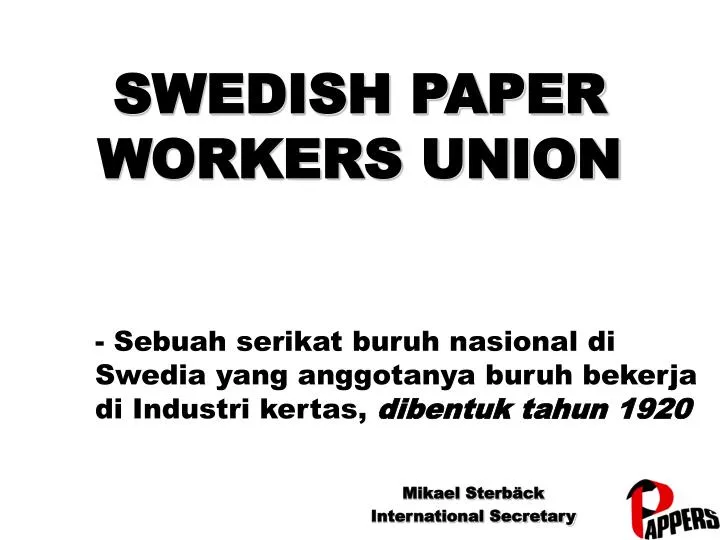 swedish paper workers union