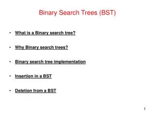 Binary Search Trees (BST)