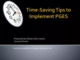 Time-Saving Tips to Implement PGES