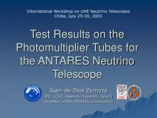 Test Results on the Photomultiplier Tubes for the ANTARES Neutrino Telescope