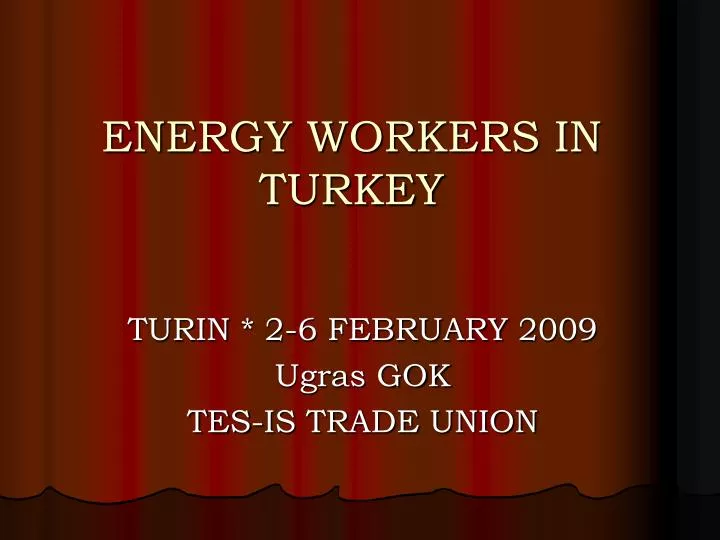 energy workers in turkey