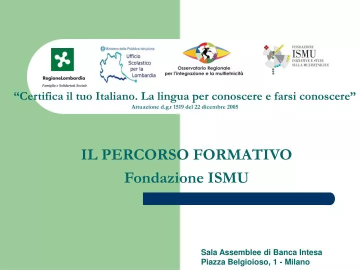 il percorso formativo fondazione ismu