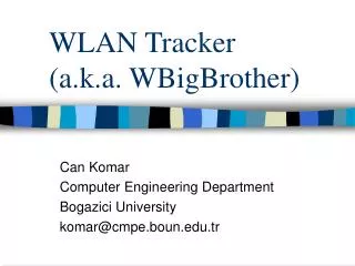 WLAN Tracker (a.k.a. WBigBrother)