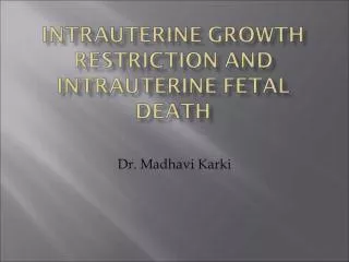Dr. Madhavi Karki