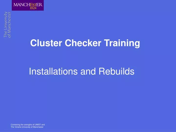 cluster checker training