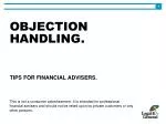 OBJECTION HANDLING.