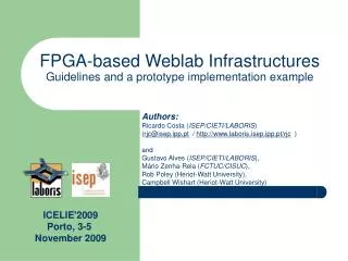 FPGA-based Weblab Infrastructures Guidelines and a prototype implementation example
