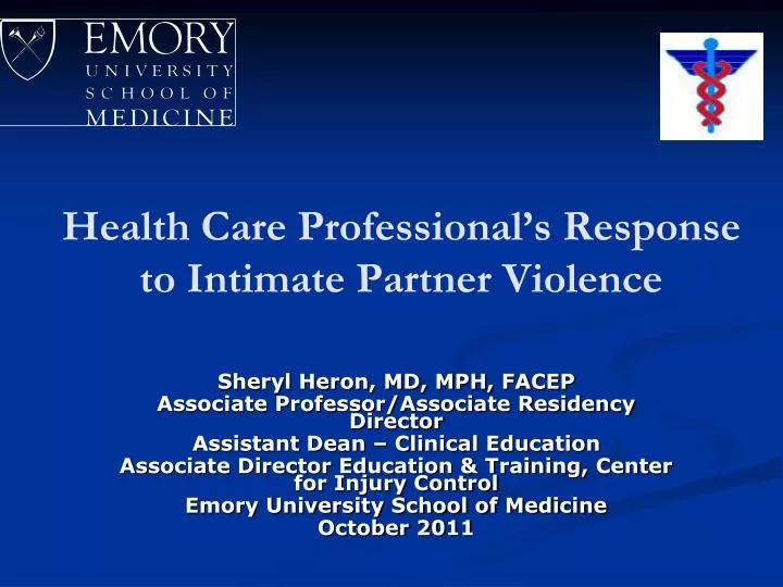 health care professional s response to intimate partner violence