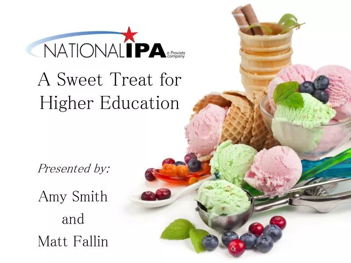 a sweet treat for higher education