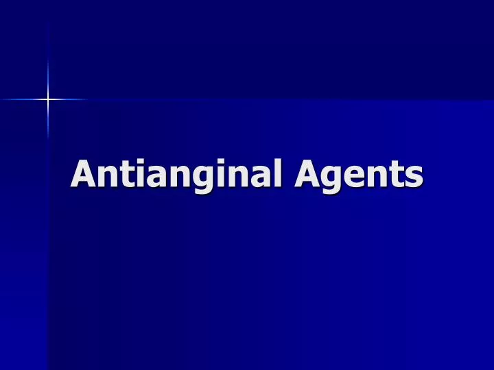 antianginal agents
