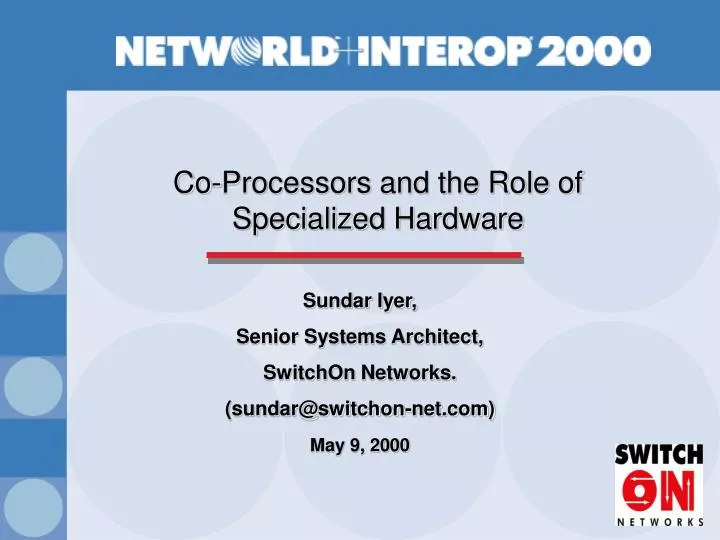 co processors and the role of specialized hardware