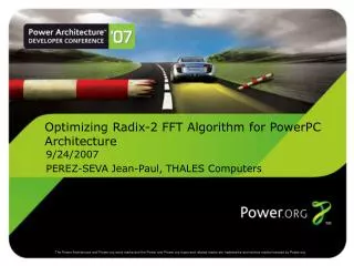 Optimizing Radix-2 FFT Algorithm for PowerPC Architecture