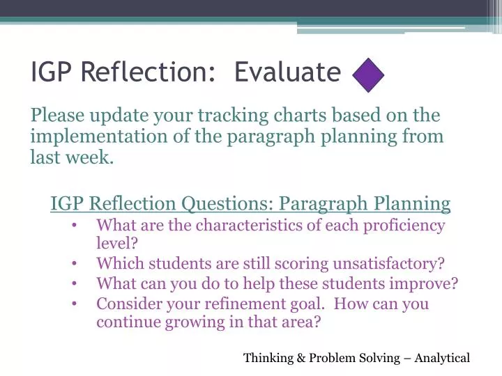 igp reflection evaluate
