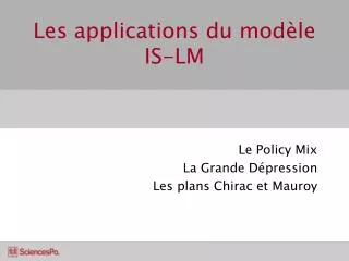 les applications du mod le is lm