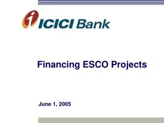 Financing ESCO Projects