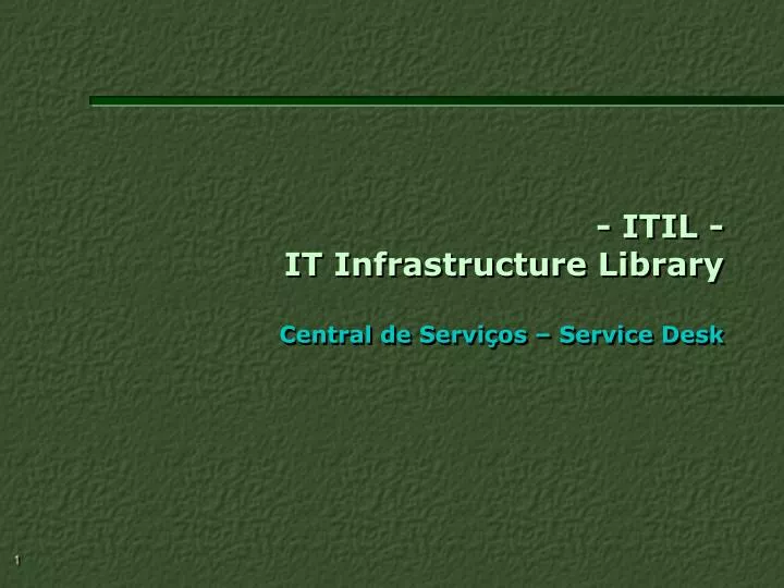 itil it infrastructure library central de servi os service desk