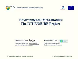ICT for Environmental Sustainability Research