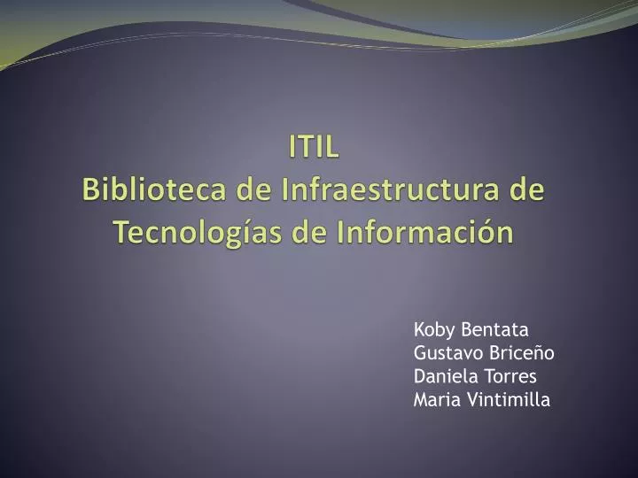 itil biblioteca de infraestructura de tecnolog as de informaci n
