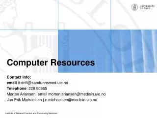 Computer Resources