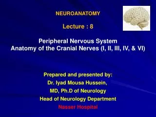 NEUROANATOMY Lecture : 8 Peripheral Nervous System
