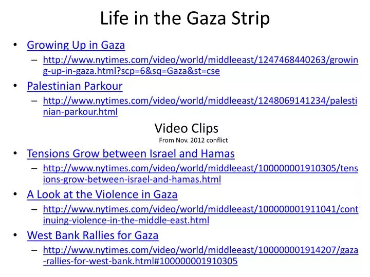 life in the gaza strip