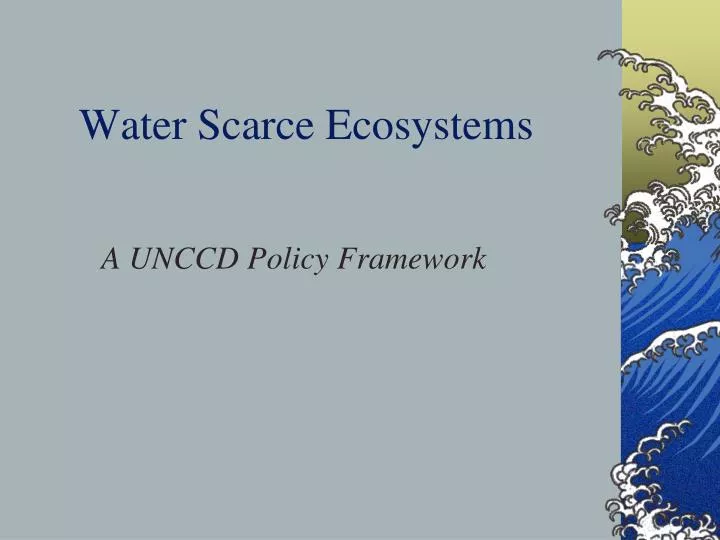 water scarce ecosystems