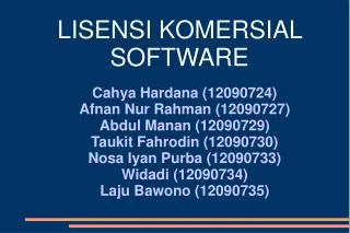 lisensi komersial software