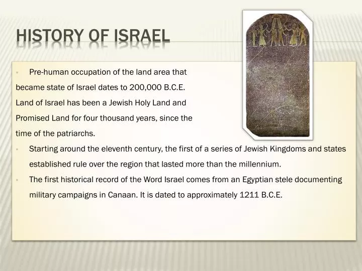 history of israel