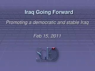 Iraq Going Forward