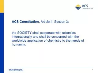 ACS Constitution, Article II, Section 3:
