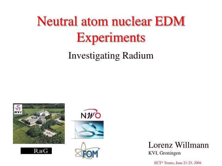 neutral atom nuclear edm experiments