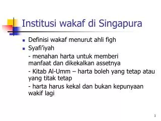 institusi wakaf di singapura