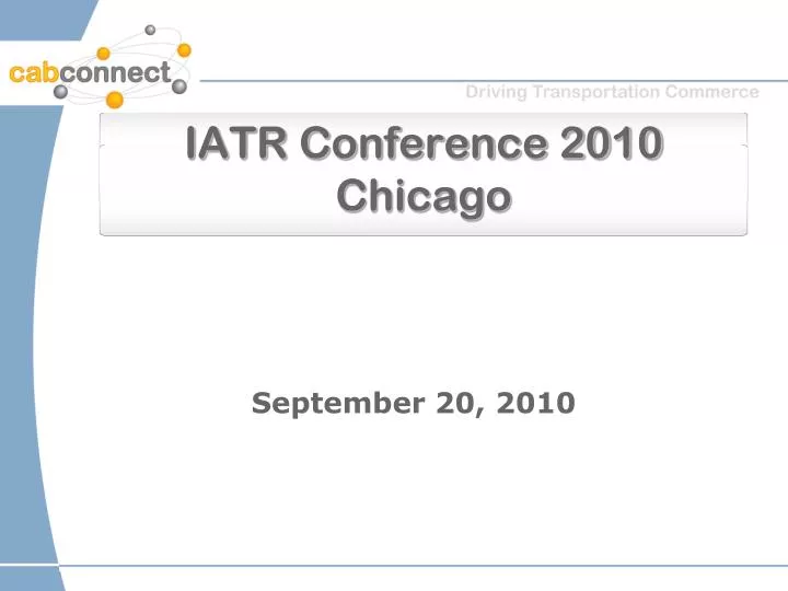 iatr conference 2010 chicago