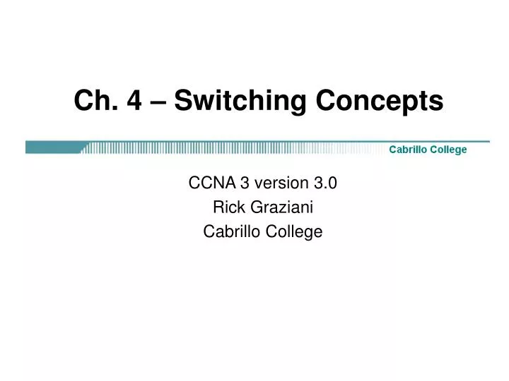 ch 4 switching concepts